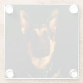 GERMAN SHEPHERD DOG GLAZEN ONDERZETTER (Achterkant)