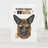 German Shepherd Dog Greatest HuMOM Moederdag Feestdagen Kaart (Voorkant)