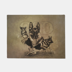 German Shepherd Dog - GSD Collage Deurmat
