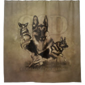 German Shepherd Dog - GSD Collage Douchegordijn (Voorkant)