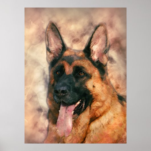 German Shepherd Dog - GSD Poster (Voorkant)