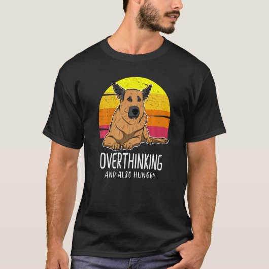 German Shepherd Dog Gsd Sunset 10 T-shirt (Voorkant)