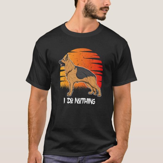 German Shepherd Dog Gsd Sunset 15 T-shirt (Voorkant)