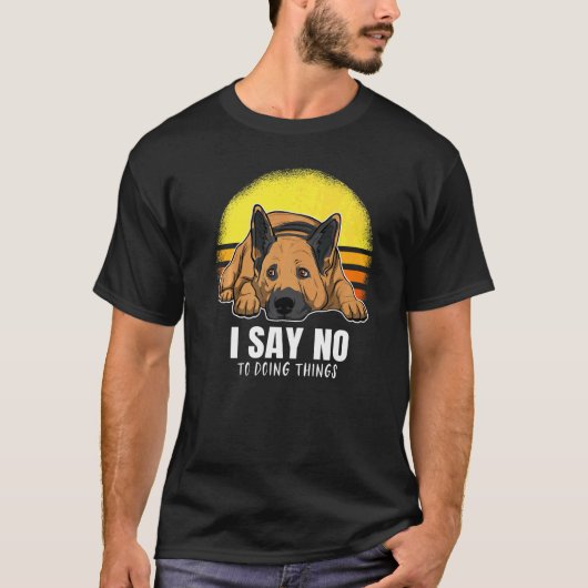 German Shepherd Dog Gsd Sunset 16 T-shirt (Voorkant)