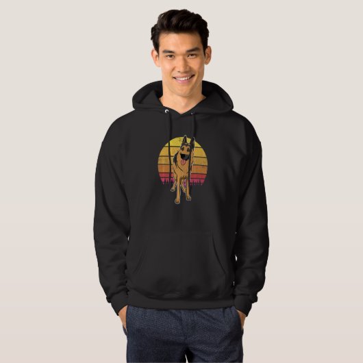 German Shepherd Dog Gsd Sunset  44 Hoodie (Voorkant volledig)