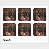 German Shepherd Dog - GSD Vierkante Sticker (Vel)