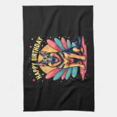 German Shepherd Dog Happy Birthday Party Shep Clot Theedoek (Verticaal)