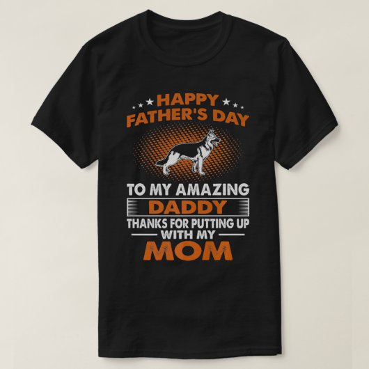 German Shepherd Dog Happy Vaderdag Gift Premiu T-shirt (Design voorkant)
