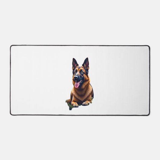 German Shepherd Dog Head Portrait Dog Lover Pet Ow Bureaumat (Voorkant)