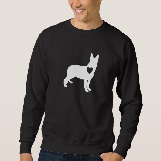German Shepherd Dog Heart Trui (Voorkant)