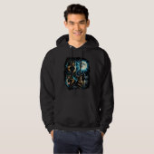 German shepherd dog  howling at the moon hoodie (Voorkant volledig)