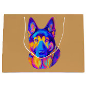 German Shepherd Dog in Colors Groot Cadeauzakje (Voorkant)