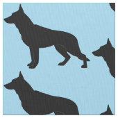 German Shepherd Dog in Silhouette Stof (Close Up)