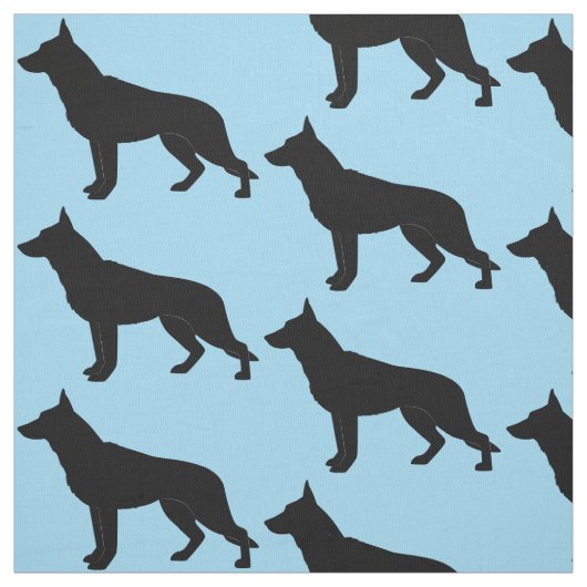 German Shepherd Dog in Silhouette Stof (Swatch)