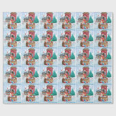 German Shepherd Dog In snow Christmas Dog House Cadeaupapier (Vlak)