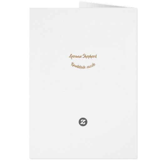 GERMAN SHEPHERD DOG KAART (Achterkant)