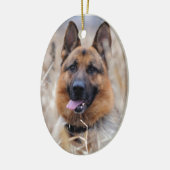 German Shepherd Dog Keramisch Ornament (Links)