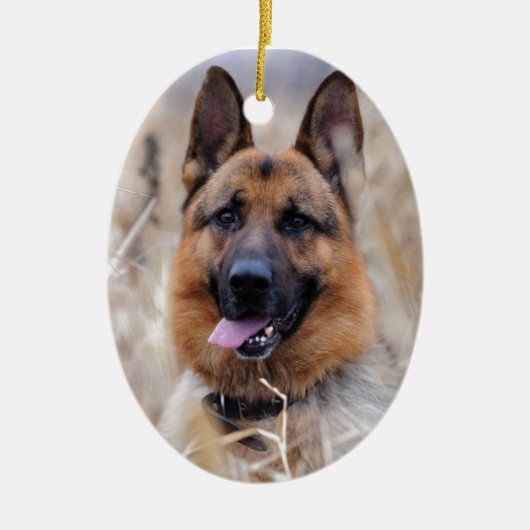 German Shepherd Dog Keramisch Ornament (Voorkant)
