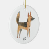 German Shepherd Dog Keramisch Ornament (Rechts)