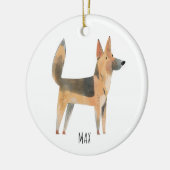 German Shepherd Dog Keramisch Ornament (Links)