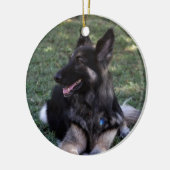 German Shepherd Dog Keramisch Ornament (Links)