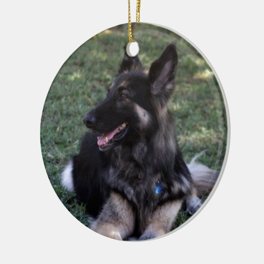 German Shepherd Dog Keramisch Ornament (Links)