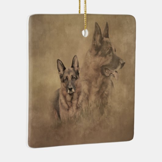 German Shepherd Dog Keramisch Ornament (Rechts)