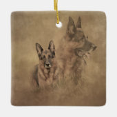 German Shepherd Dog Keramisch Ornament (Voorkant)