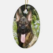 German Shepherd Dog Keramisch Ornament (Links)