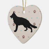 German Shepherd Dog Keramisch Ornament (Links)