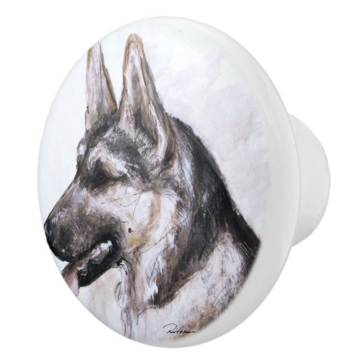 German Shepherd Dog Keramische Knop (Rechts)
