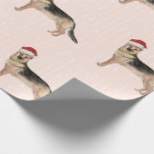 German Shepherd Dog Kerstkerstkerstkerstkerstkerst Cadeaupapier (Hoek)