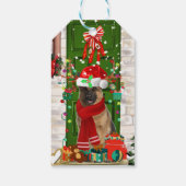 German Shepherd Dog Kerstmis Cadeaulabel (Achterkant)