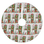 German Shepherd Dog Kerstmis Kerstboom Rok (Voorkant)