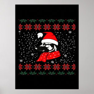 German Shepherd Dog Kerstmis Poster