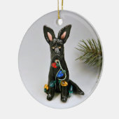 German Shepherd Dog kerstversiering Keramisch Ornament (Links)