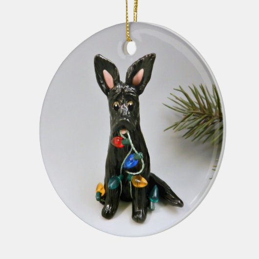 German Shepherd Dog kerstversiering Keramisch Ornament (Links)