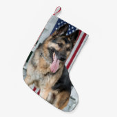 German Shepherd Dog Kleine Kerstsok (Voorkant (Hangend))