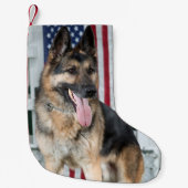 German Shepherd Dog Kleine Kerstsok (Voorkant)