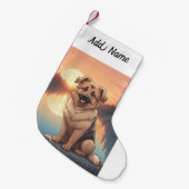 German Shepherd Dog Kleine Kerstsok (Voorkant (Hangend))