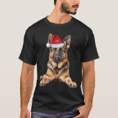 German Shepherd Dog Lover Funny Christmas T-shirt (Voorkant)