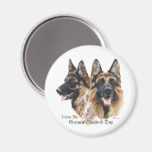 German Shepherd Dog Magneet (Voorkant / Achterkant)