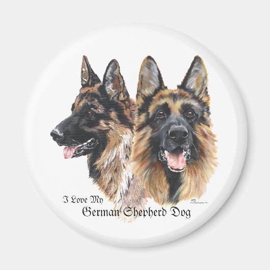 German Shepherd Dog Magneet (Voorkant)