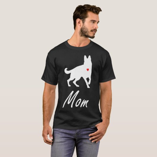 German Shepherd Dog Mama T-shirt (Voorkant volledig)