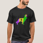 German Shepherd Dog Mardi Gras Carnivals Funny Pup T-shirt (Voorkant)