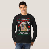 German Shepherd Dog Merry Woofmas kerstcadeau T-shirt (Voorkant volledig)