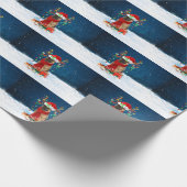 German Shepherd dog met kerstcadeaus Cadeaupapier (Hoek)