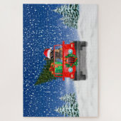 German Shepherd dog met kerstcadeaus Legpuzzel (Verticaal)