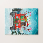 German Shepherd dog met kerstcadeaus Legpuzzel (Horizontaal)