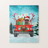 German Shepherd dog met kerstcadeaus Legpuzzel (Verticaal)